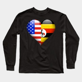 Half American Half Ugandan - Gift for Ugandan From Uganda Long Sleeve T-Shirt